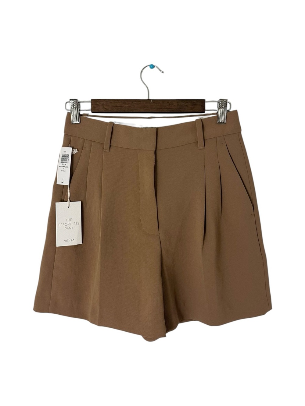 NWT Aritzia Wilfred The Effortless Pant 5” Saville (Caramel brown) SZ 6
